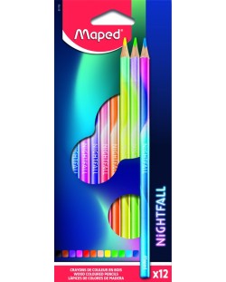 Цветни моливи Maped Nightfall - 12 цвята 